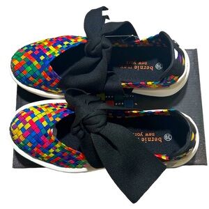 Bernie Mev Women’s Sofi Slip On Comfort Shoes With Bow In Rainbow EU 39 US 8 NWB